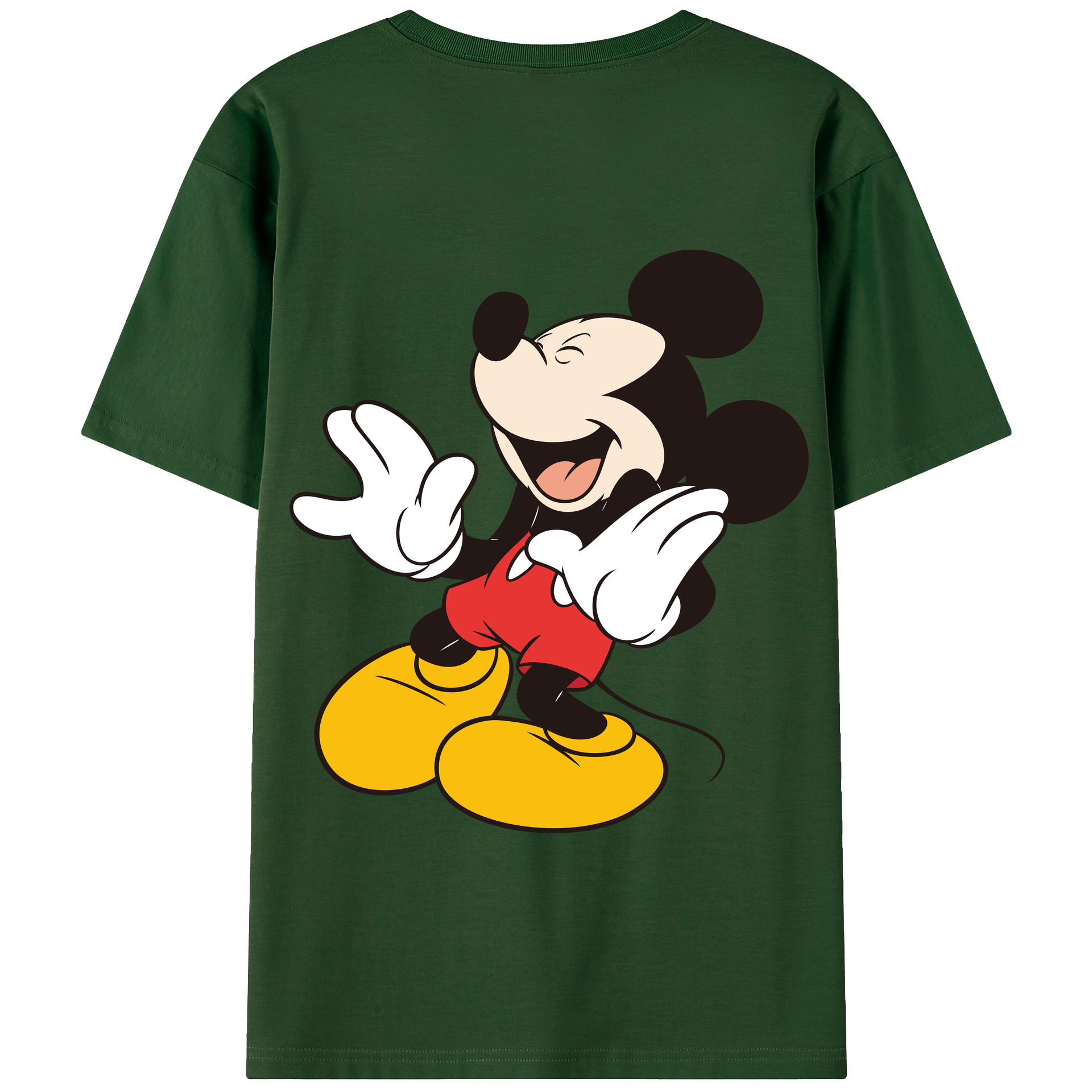 （画像用） ミッキーマウス Mickey Mouse 綿100％半袖Tシャツ（背面プリント）